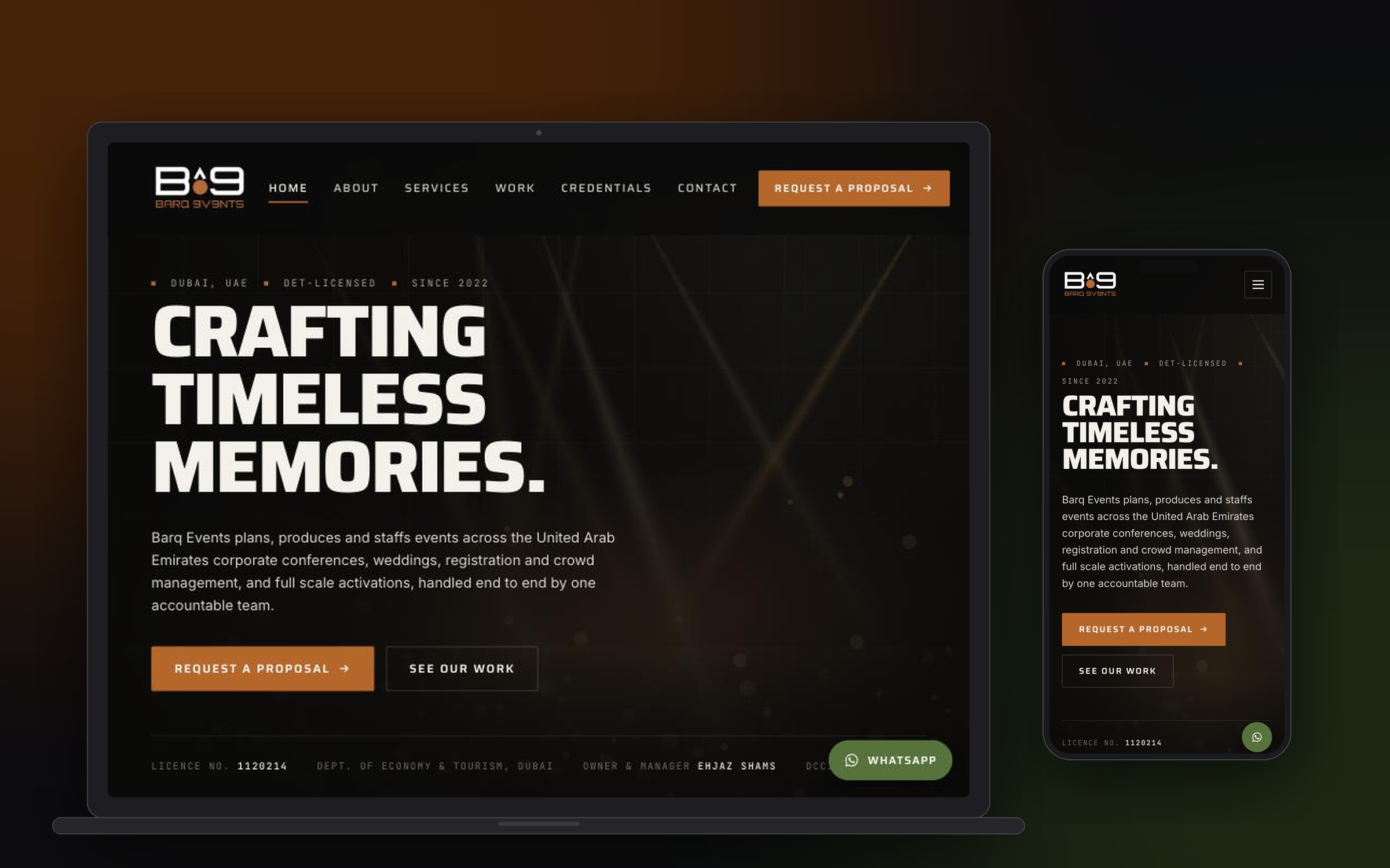 Event Management Company Website